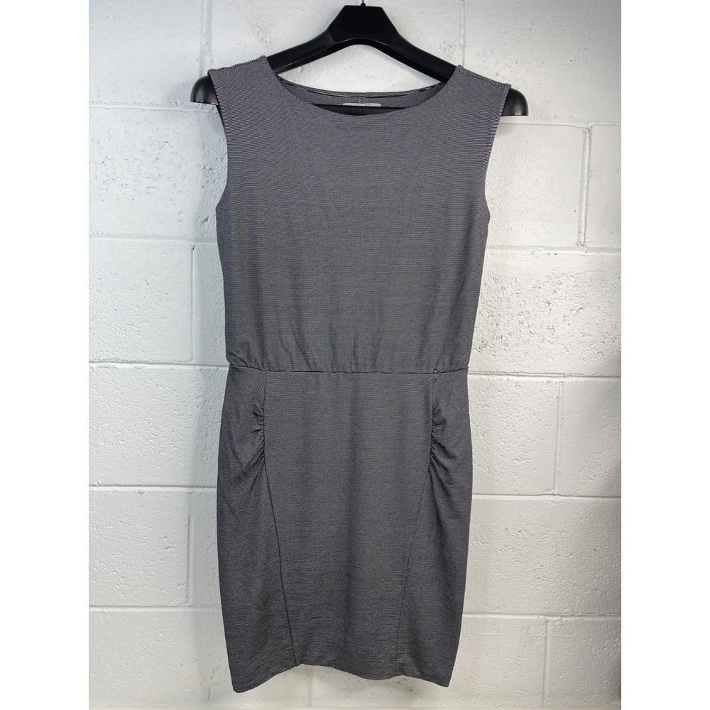 Athleta Westwood Short Dress Women's S Black Polyester Sheath Bodycon Ruched